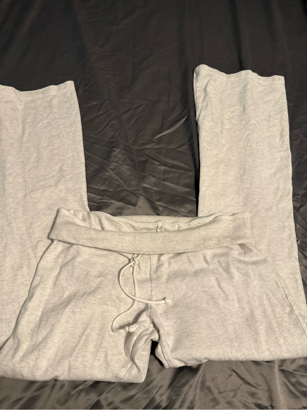 Brandy Melville Light Gray Drawstring Track Pants